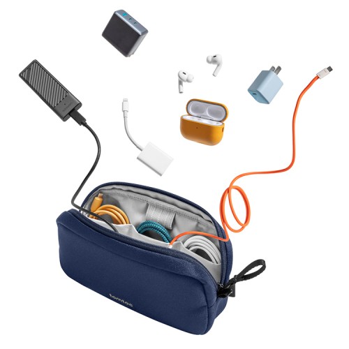 Tomtoc Travel сумка для аксессуаров Light-T12 Electronic Accessory Pouch S 1L Blue