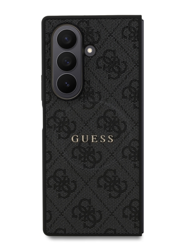 Guess для Galaxy Z Fold7 чехол PU 4G Classic metal logo Hard Black (MagSafe)