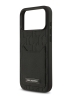 Karl Lagerfeld для iPhone 17 Pro чехол Cardslot PU Grained Monogram with Pocket Hard Black