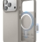 Elago для iPhone 17 Pro Max чехол Magnetic PU Leather Light Grey (MagSafe)