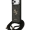 Guess для iPhone 17 Pro чехол Crossbody PU 4G Big metal logo Hard + Nylon Cord Black