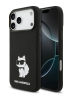 Karl Lagerfeld для iPhone 17 Pro Max чехол Liquid silicone NFT Choupette Metal Cam Hard Black (MagSafe)