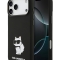 Karl Lagerfeld для iPhone 17 Pro Max чехол Liquid silicone NFT Choupette Metal Cam Hard Black (MagSafe)