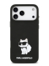 Karl Lagerfeld для iPhone 17 Pro Max чехол Liquid silicone NFT Choupette Metal Cam Hard Black (MagSafe)