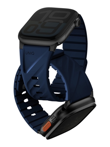 Uniq для Apple Watch 49-40 mm ремешок FLUO Silicone Rubber Marine Blue