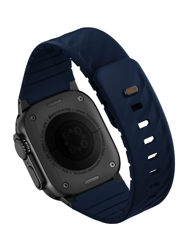 Uniq для Apple Watch 49-40 mm ремешок FLUO Silicone Rubber Marine Blue