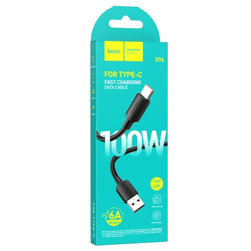 HOCO кабель X96 Hyper PD100W charging data cable USB-A to Type-C (1 метр) Black