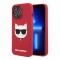 Чехол Karl Lagerfeld Liquid silicone Choupette Hard для iPhone 13 Pro, красный