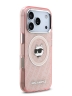 Karl Lagerfeld для iPhone 17 Pro чехол IML NFT Choupette Head on logo Metal Cam Hard Pink (MagSafe)