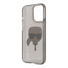 Чехол Karl Lagerfeld TPU Glitters Karl's head Hard для iPhone 13 Pro Max, черный