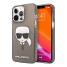 Чехол Karl Lagerfeld TPU Glitters Karl's head Hard для iPhone 13 Pro Max, черный