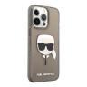 Чехол Karl Lagerfeld TPU Glitters Karl's head Hard для iPhone 13 Pro Max, черный