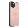 Чехол Guess PU Croco with metal logo Hard для iPhone 13, розовый