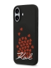 Karl Lagerfeld для iPhone 17 чехол Liquid Silicone Hearts Hard Black (MagSafe)