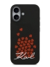 Karl Lagerfeld для iPhone 17 чехол Liquid Silicone Hearts Hard Black (MagSafe)