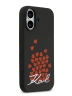 Karl Lagerfeld для iPhone 17 чехол Liquid Silicone Hearts Hard Black (MagSafe)