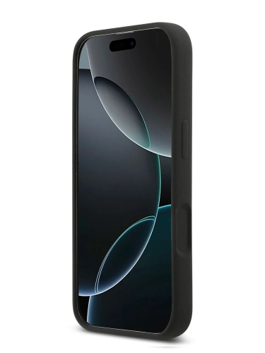 Karl Lagerfeld для iPhone 17 чехол Liquid Silicone Hearts Hard Black (MagSafe)