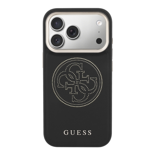Guess для iPhone 17 Pro Max чехол PU with Perforated 4G logo Metal camera Hard Black (MagSafe)