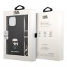 Чехол Lagerfeld Crossbody cardslot PU Saffiano Ikonik metal Hard для iPhone 13 Pro Max, черный