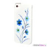 iCover Wild Flower для 5s SE, White/Blue IP5-HP/W-WF/BL