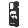 Чехол Lagerfeld Liquid silicone Karl's Head для iPhone 14 Pro, черный