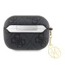 Чехол Guess PU leather 4G with metal logo and Heart charm для Airpods Pro 2, черный