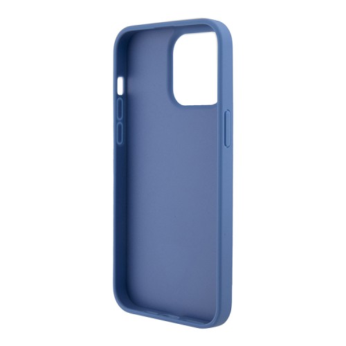 Guess для iPhone 15 Pro Max чехол PU 4G Triangle Diamond metal logo Hard Blue
