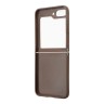 Guess для Galaxy Z Flip 5 чехол PU 4G Triangle Diamond metal logo Hard Brown