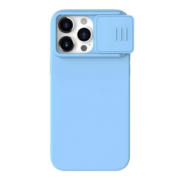 Nillkin для iPhone 15 Pro чехол CamShield Silky Silicone Haze Blue