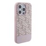 Guess для iPhone 15 Pro чехол PU G CUBE Hard Pink (MagSafe)