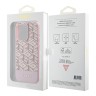 Guess для iPhone 15 Pro чехол PU G CUBE Hard Pink (MagSafe)