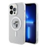 Lagerfeld для iPhone 15 Pro Max чехол PC/TPU NFT Karl & Choupette Hard Glitter Transp (MagSafe)