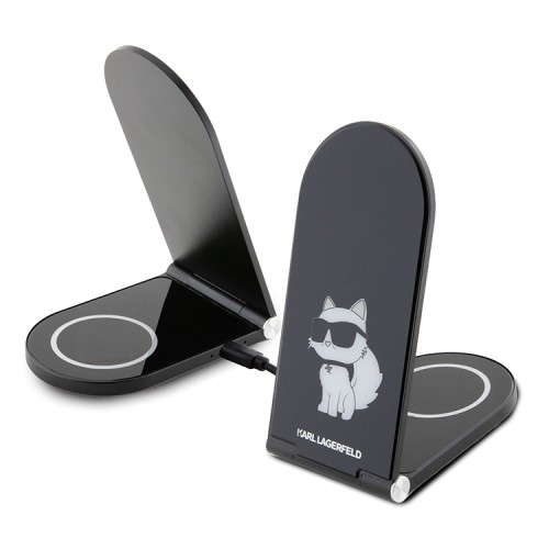 Karl Lagerfeld Беспроводное СЗУ MagSafe Wireless Desk Foldable charger 15W NFT Choupette Black