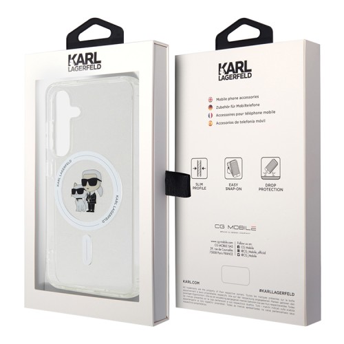 Karl Lagerfeld для Galaxy S24 чехол прозрачный NFT Karl & Choupette (MagSafe)