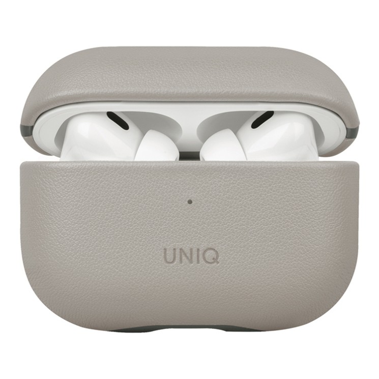 Uniq для Airpods Pro 2 чехол Lyden DS Leatherette with handstrap Ivory/Lychen Green