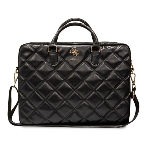 Guess для ноутбуков 15"/16" сумка Quilted Bag 4G metal logo with Zipper Black