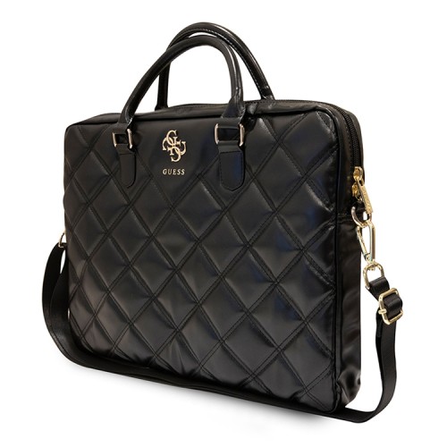 Guess для ноутбуков 15"/16" сумка Quilted Bag 4G metal logo with Zipper Black