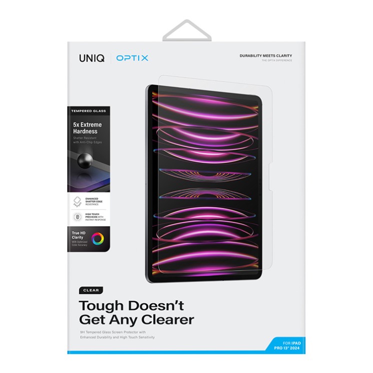 Uniq стекло для iPad Pro 13" (2024) OPTIX Clear (+ installer)