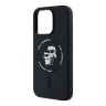 Karl Lagerfeld для iPhone 15 Pro Max чехол Liquid Silicone NFT Karl & Choupette Body Hard Black (MagSafe)