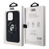Karl Lagerfeld для iPhone 15 Pro Max чехол Liquid Silicone NFT Karl & Choupette Body Hard Black (MagSafe)
