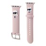 Karl Lagerfeld для Apple Watch 42-41-40 mm ремешок 3D Rubber NFT Karl & Choupette heads Pink