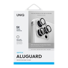 Uniq стекло для iPhone 16 Pro/16 Pro Max OPTIX Camera Lens AluGuard Silver