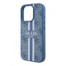 Guess для iPhone 16 Pro Max чехол PU кожа 4G Stripes Blue (MagSafe)