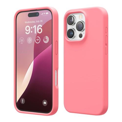 Elago для iPhone 16 Pro чехол Soft silicone (Liquid) Pink