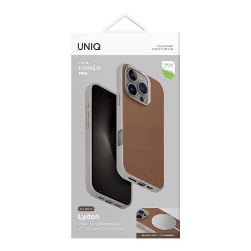 Uniq для iPhone 16 Pro чехол Lyden DS Canary Caramel/Ivory (Magsafe)