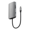 Energea Разветвитель AluHUB HD PRO2 8-in-1 Superspeed Aluminium USB-C 100W Gunmetal
