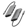 Energea Разветвитель AluHUB HD PRO2 8-in-1 Superspeed Aluminium USB-C 100W Gunmetal