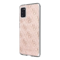 Чехол Guess 4G collection Hard Glitter для Galaxy A41, розовый