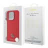 Guess для iPhone 16 Pro Max чехол PU Grained leather Small 4G metal logo Hard Red (MagSafe)