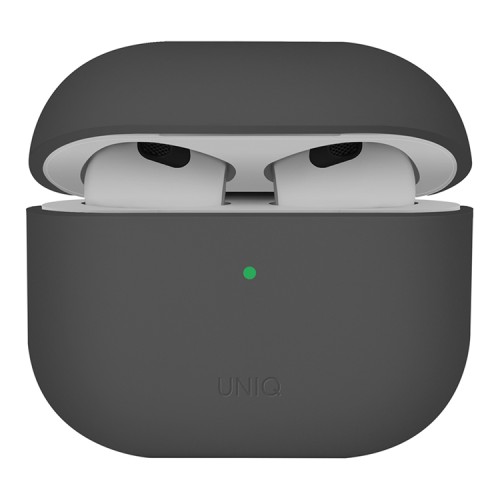 Uniq для Airpods 4 чехол LINO Liquid silicone Grey